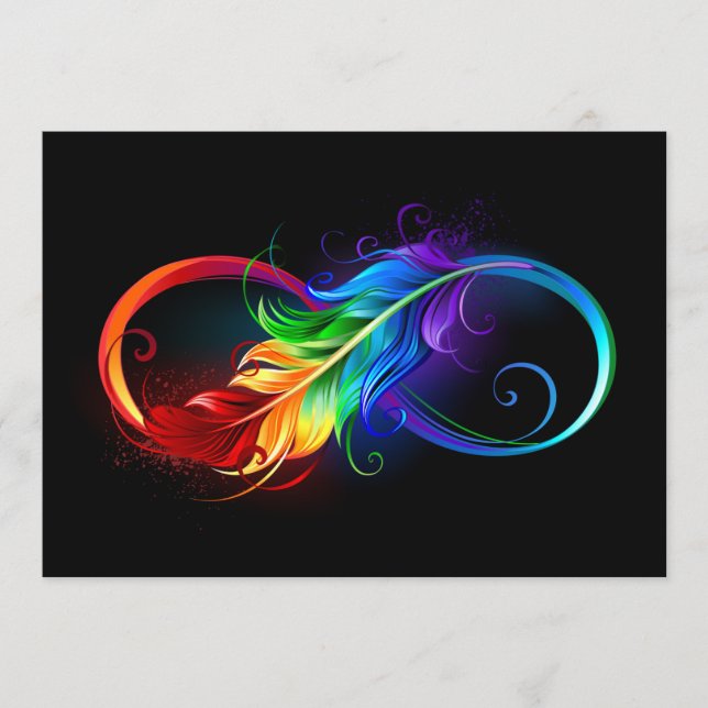 Infinity Symbol with Rainbow Feather Programme (Front)