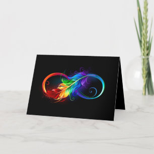 Infinity Symbol with Rainbow Feather Programme