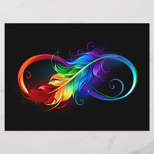 Infinity Symbol with Rainbow Feather Programme (Front)