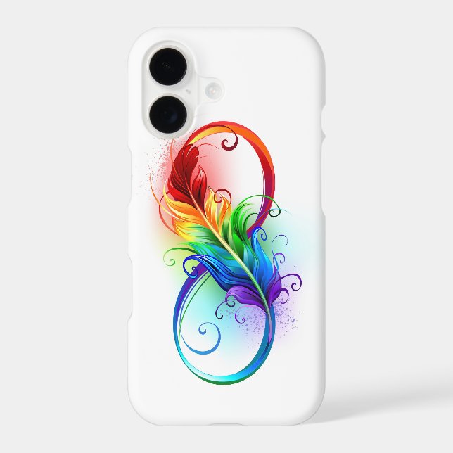 Infinity Symbol with Rainbow Feather Samsung Galaxy Case (Back)