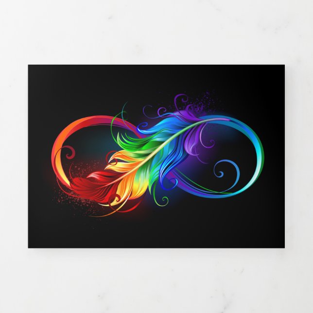 Infinity Symbol with Rainbow Feather Tri-Fold Programme (Cover)