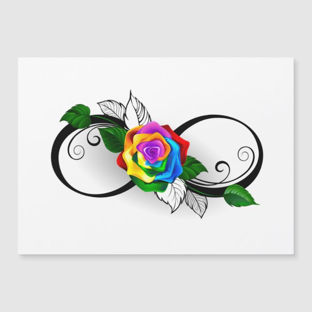 Infinity Symbol with Rainbow Rose (Front)