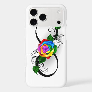 Infinity Symbol with Rainbow Rose