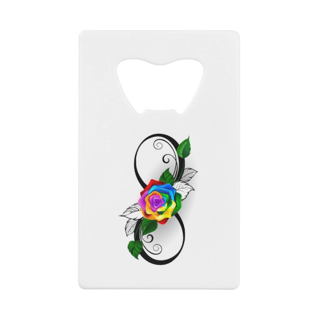 Infinity Symbol with Rainbow Rose (Front)