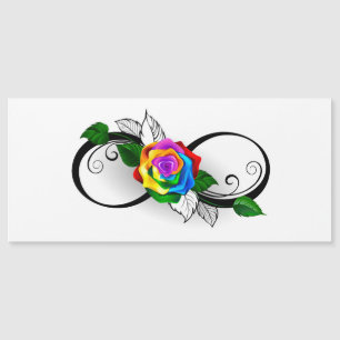 Infinity Symbol with Rainbow Rose