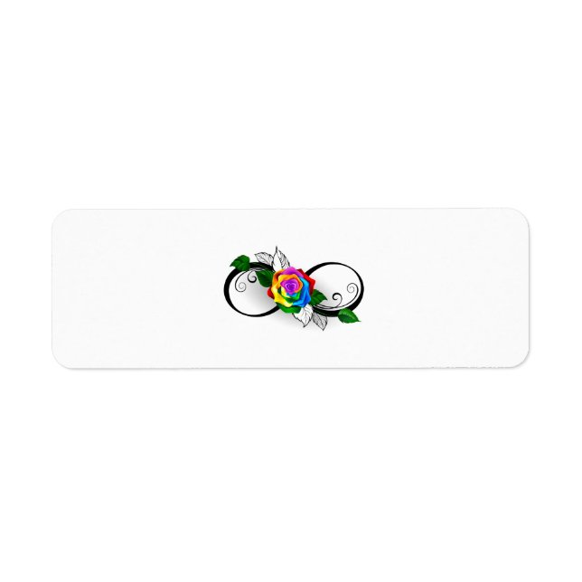 Infinity Symbol with Rainbow Rose (Front)