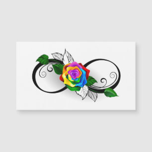 Infinity Symbol with Rainbow Rose