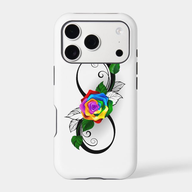 Infinity Symbol with Rainbow Rose (Back)