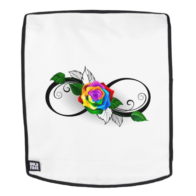 Infinity Symbol with Rainbow Rose Backpack (Removable Face)