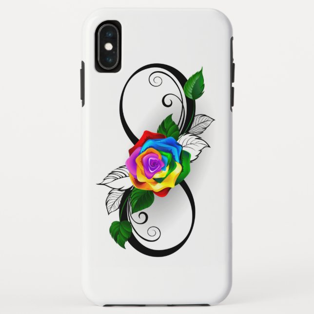Infinity Symbol with Rainbow Rose Case-Mate iPhone Case (Back)