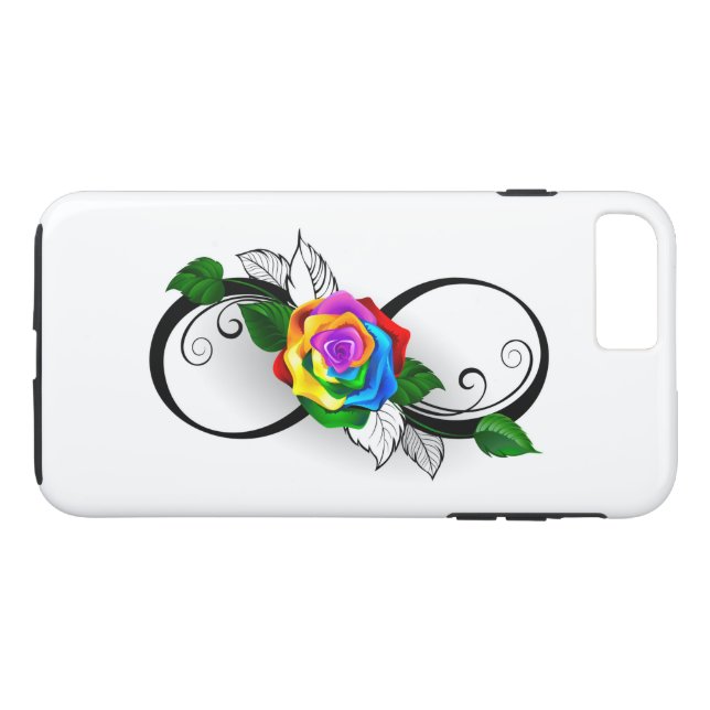 Infinity Symbol with Rainbow Rose Case-Mate iPhone Case (Back (Horizontal))