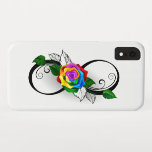 Infinity Symbol with Rainbow Rose Case-Mate iPhone Case