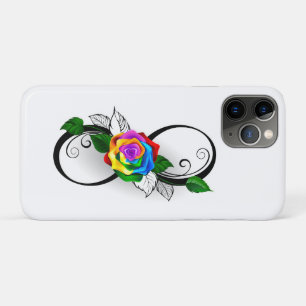 Infinity Symbol with Rainbow Rose Case-Mate iPhone Case