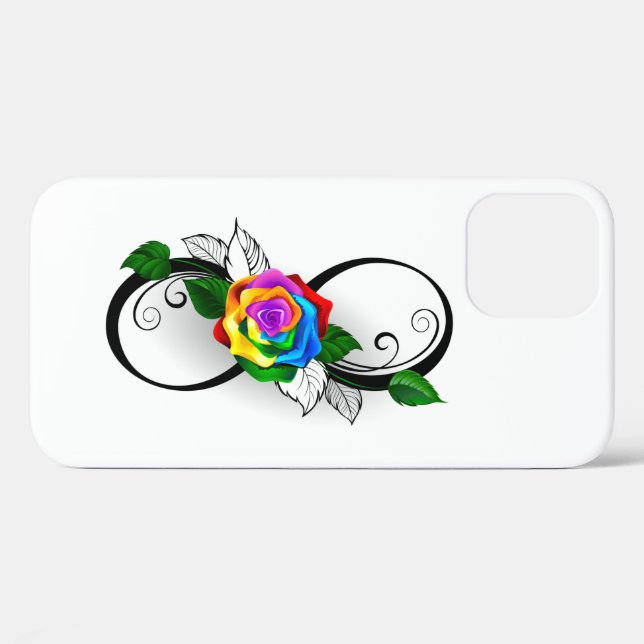 Infinity Symbol with Rainbow Rose Case-Mate iPhone Case (Back (Horizontal))