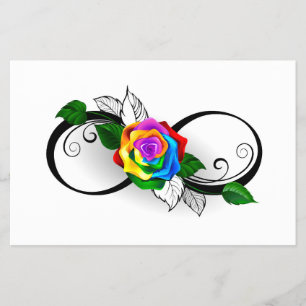 Infinity Symbol with Rainbow Rose Flyer