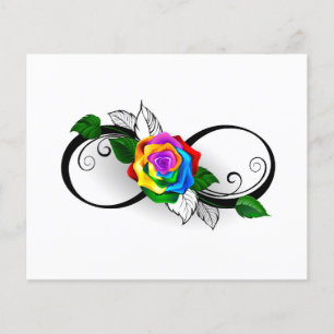 Infinity Symbol with Rainbow Rose Flyer