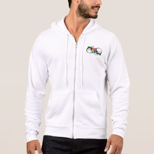 Infinity Symbol with Rainbow Rose Hoodie