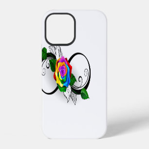 Infinity Symbol with Rainbow Rose iPhone 12 Case