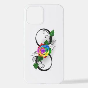 Infinity Symbol with Rainbow Rose iPhone 12 Case