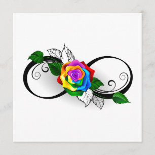 Infinity Symbol with Rainbow Rose Programme