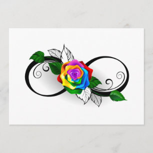 Infinity Symbol with Rainbow Rose Programme