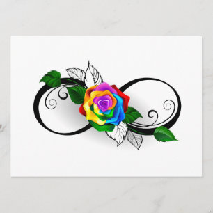 Infinity Symbol with Rainbow Rose Programme
