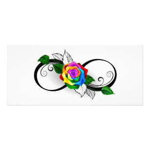 Infinity Symbol with Rainbow Rose Rack Card