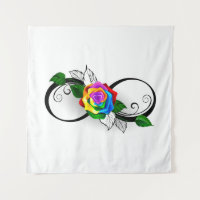 Infinity Symbol with Rainbow Rose