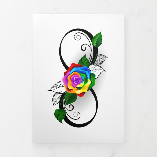 Infinity Symbol with Rainbow Rose Tri-Fold Programme (Cover)