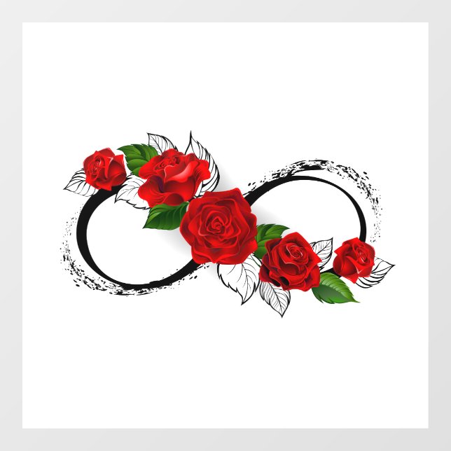Infinity Symbol with Red Roses (Sheet)