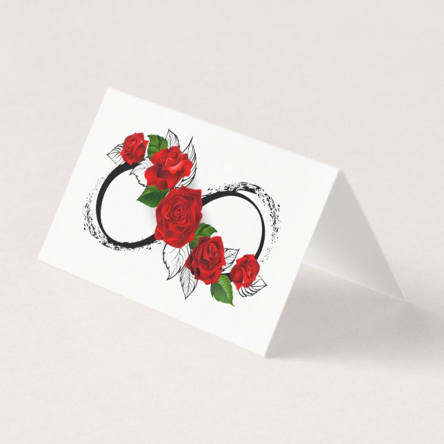 Infinity Symbol with Red Roses (Front)
