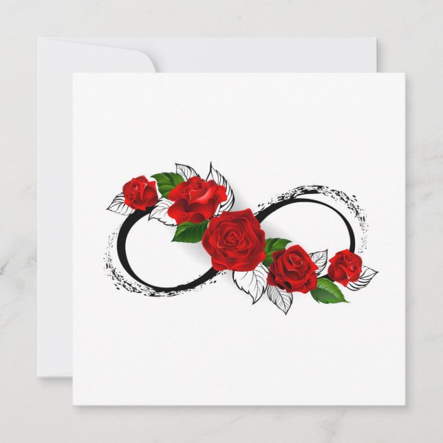 Infinity Symbol with Red Roses (Front)
