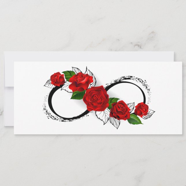 Infinity Symbol with Red Roses (Front)