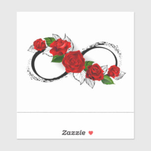 Infinity Symbol with Red Roses
