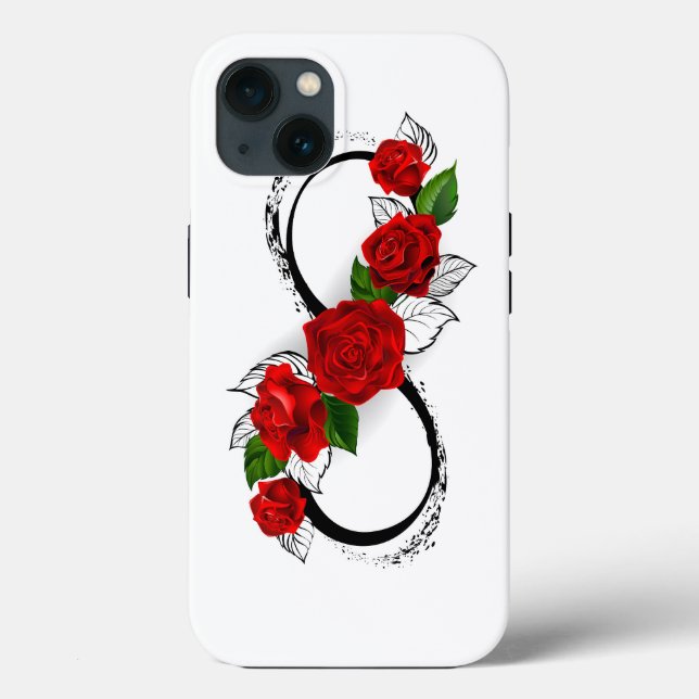 Infinity Symbol with Red Roses Case-Mate iPhone Case (Back)
