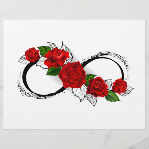 Infinity Symbol with Red Roses Flyer