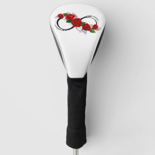 Infinity Symbol with Red Roses Golf Head Cover