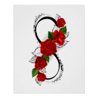 Infinity Symbol with Red Roses