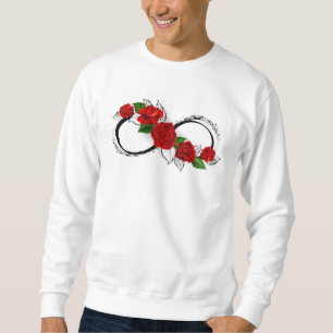 Infinity Symbol with Red Roses Sweatshirt