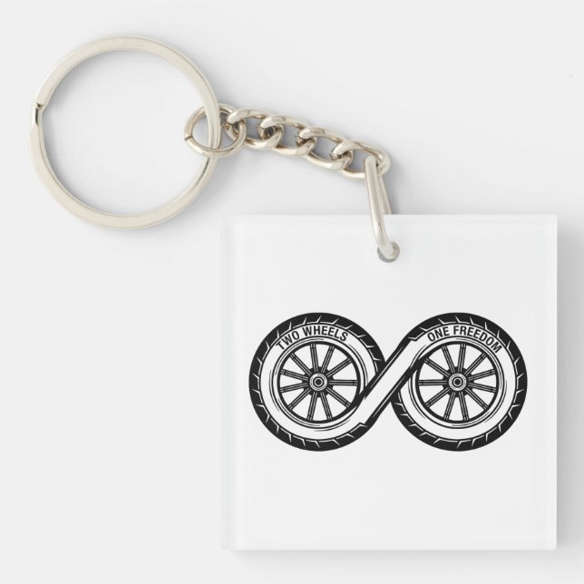 Infinity Two Wheels Freedom Key Ring (Front)