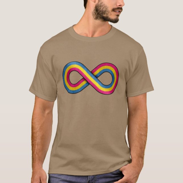 Infinity Vector Symbol Pansexual Pride Flag T-Shirt (Front)