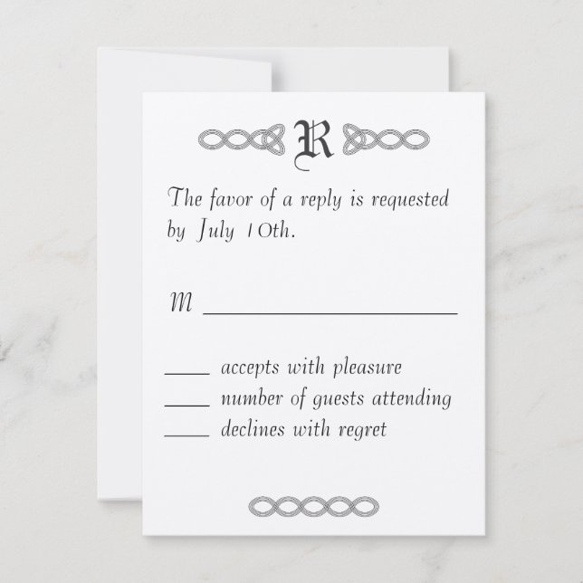 Infinity Wedding RSVP Card (Front)