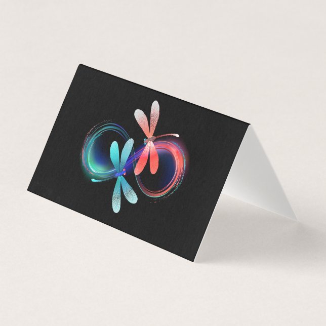 Infinity with glowing dragonflies (Front)