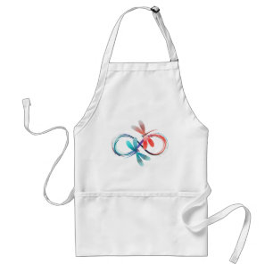 Infinity with glowing dragonflies standard apron