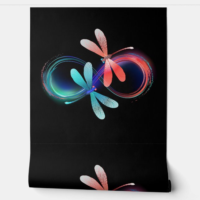Infinity with glowing dragonflies wallpaper (Unrolling)