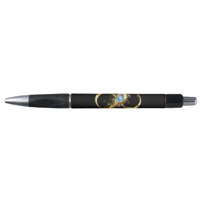 Infinity with Golden Peacock Feather (Front)