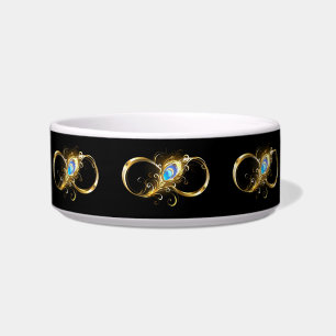 Infinity with Golden Peacock Feather Bowl