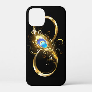 Infinity with Golden Peacock Feather iPhone 12 Mini Case