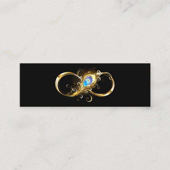 Infinity with Golden Peacock Feather Loyalty Card (Front)
