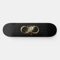 Infinity with Golden Peacock Feather